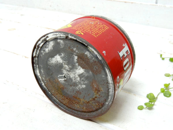 4¢OFF・フォルジャーズ レッド・ブリキ製・ヴィンテージ・コーヒー缶 ティン缶・USA
