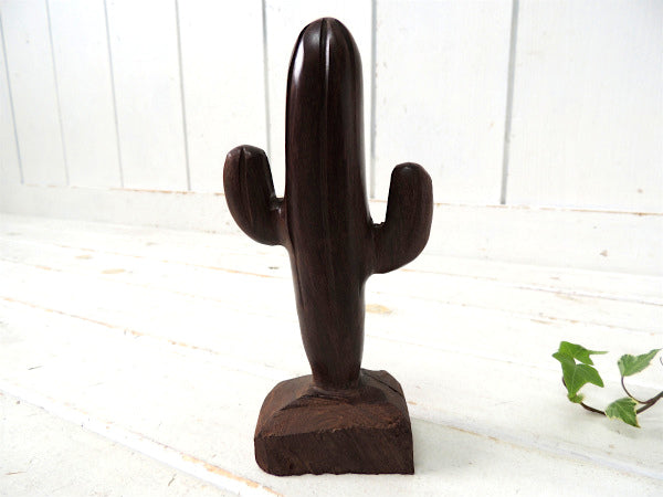 【アリゾナ州】彫刻・木製のサボテン・ヴィンテージ・置物・オブジェ・インテリア・作品