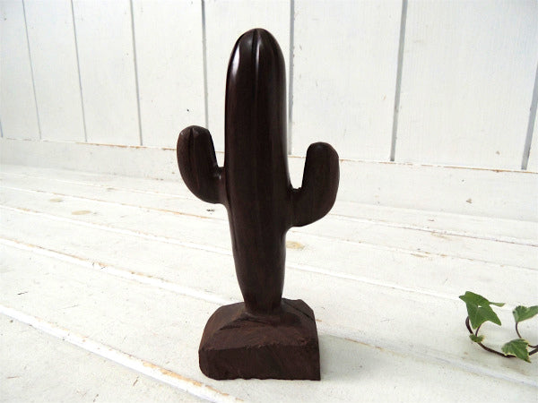 【アリゾナ州】彫刻・木製のサボテン・ヴィンテージ・置物・オブジェ・インテリア・作品