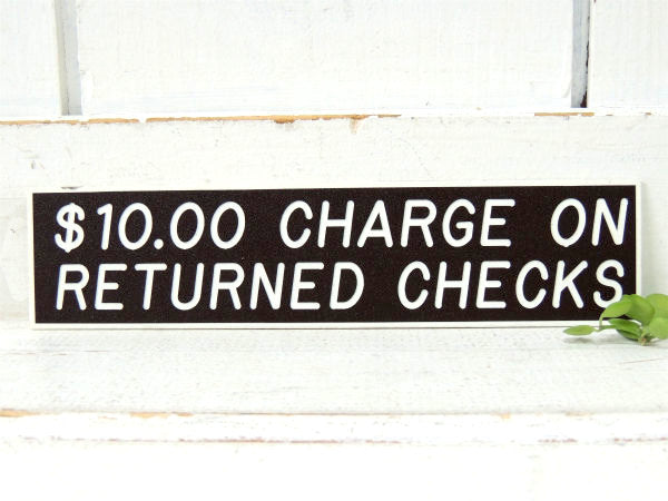サインプレート $10ドル・CHECKS USA・米国標識・デッドストック・ヴィンテージ・看板 US