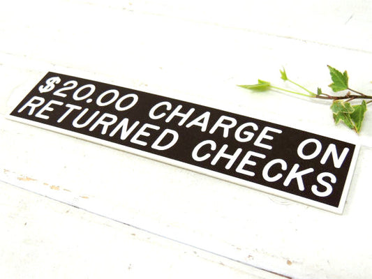 $20ドル・CHECKS USA・米国標識・デッドストック・ヴィンテージ・サインプレート・看板 USA