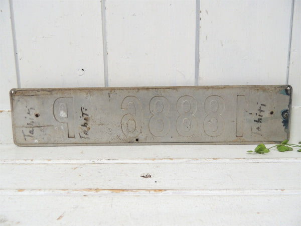 【18866P・タヒチ島】ヴィンテージ・ナンバープレート・看板/Tahiti