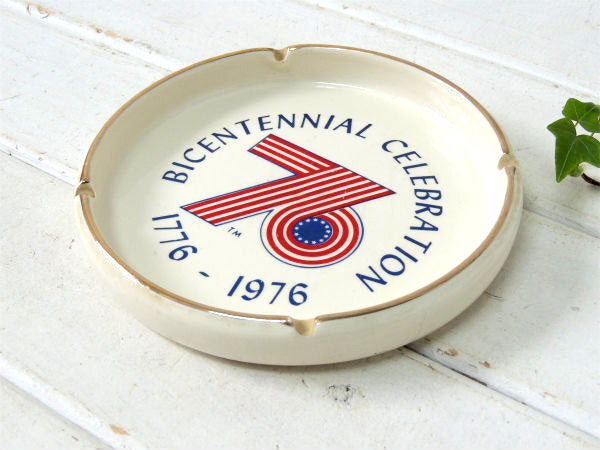 1976年【アメリカ革命・200周年記念】ヴィンテージ・灰皿・アシュトレイ・陶器製