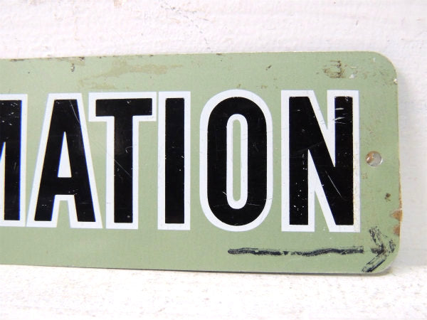 【INFORMATION】インフォメーション・案内所・ヴィンテージ・スチールサイン・看板
