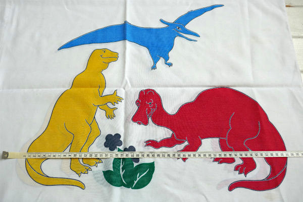 ダイナソー 恐竜柄 カラフル ヴィンテージ ピローケース 枕カバー リメイク ハンドメイド USA