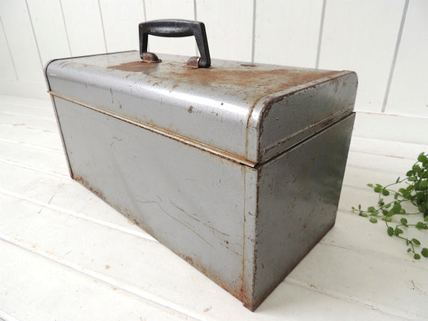 【CRAFTSMAN】クラフトマン・グレー色・メタル製・2段式・ヴィンテージ・ツールボックス/工具箱