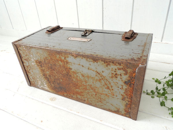 【CRAFTSMAN】クラフトマン・グレー色・メタル製・2段式・ヴィンテージ・ツールボックス/工具箱