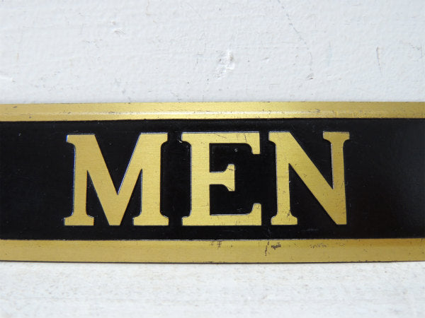 MEN 真鍮製 アンティーク ヴィンテージ サインプレート 看板 ルームサイン 案内標示プレート