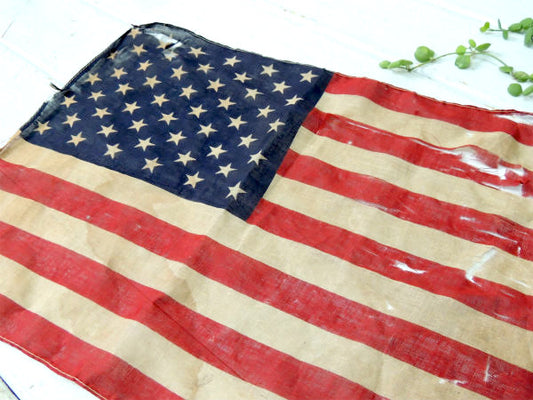 【星条旗・アメリカンフラッグ・50州】ヴィンテージ・旗・USA・アメリカ合衆国・ジャンク
