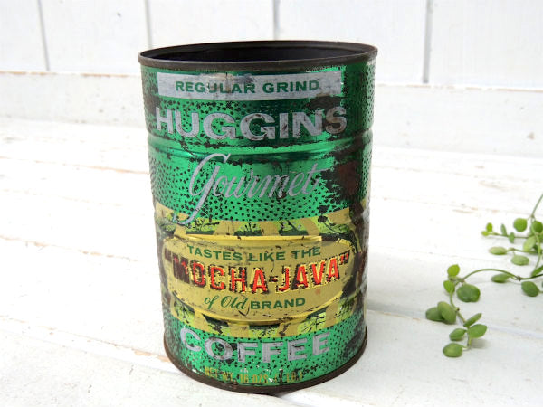 【MOCHA-JAVA・COFFEE】テキサス・ヒューストン・ブリキ製・ヴィンテージ・コーヒー缶