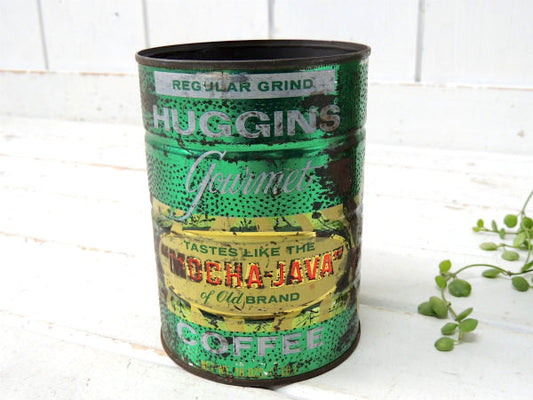 【MOCHA-JAVA・COFFEE】テキサス・ヒューストン・ブリキ製・ヴィンテージ・コーヒー缶