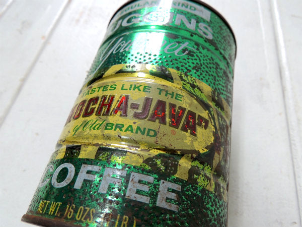 【MOCHA-JAVA・COFFEE】テキサス・ヒューストン・ブリキ製・ヴィンテージ・コーヒー缶