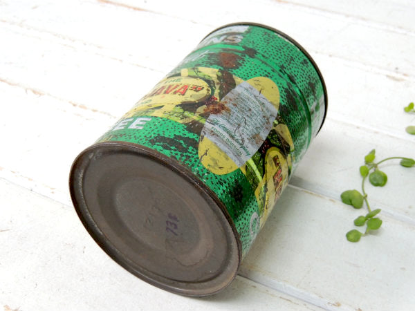 【MOCHA-JAVA・COFFEE】テキサス・ヒューストン・ブリキ製・ヴィンテージ・コーヒー缶