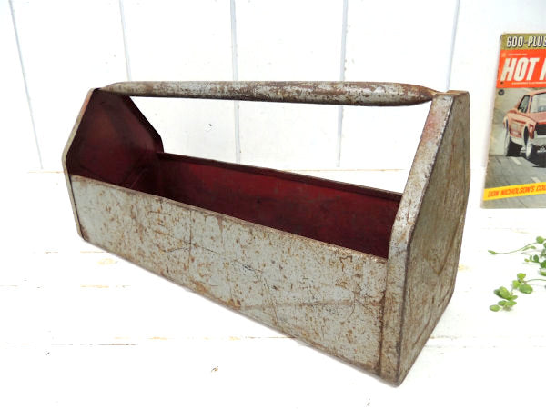 【WEN・TOTER】USA・グレー色・スチール製・ヴィンテージ・ツールケース/工具箱