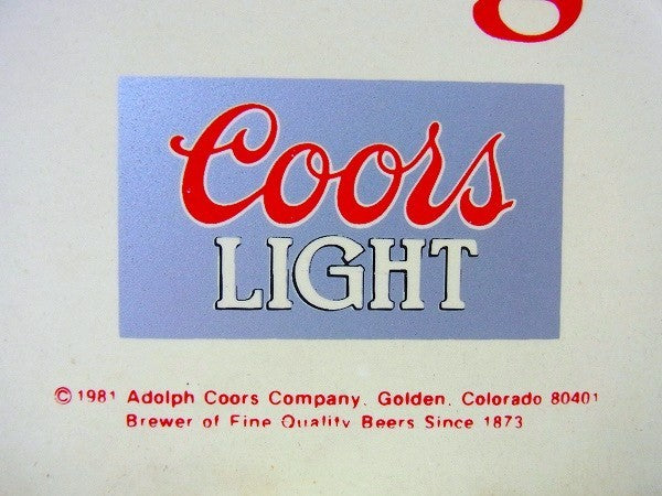 【Coors Light】クアーズライト・ヴィンテージ・オープンサイン/看板　USA