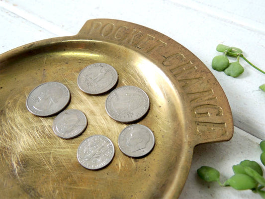 【POCKET CHANGE】USA・真鍮製・アンティーク・ポケットチェンジ・トレイ/マネートレイ