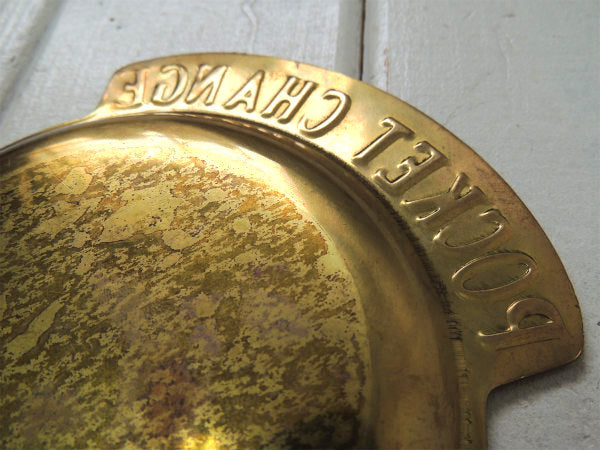 【POCKET CHANGE】USA・真鍮製・アンティーク・ポケットチェンジ・トレイ/マネートレイ