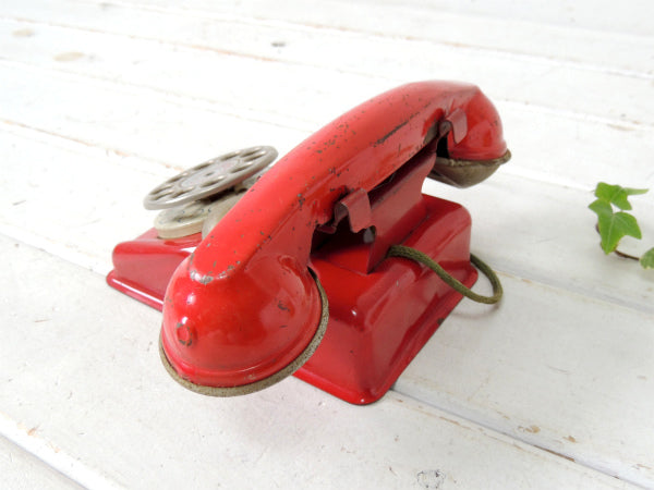 【SPEED PHONE】ティン製・おもちゃ・アンティーク・赤電話・TOY・電話機・USA