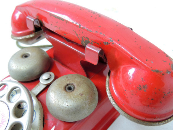 【SPEED PHONE】ティン製・おもちゃ・アンティーク・赤電話・TOY・電話機・USA