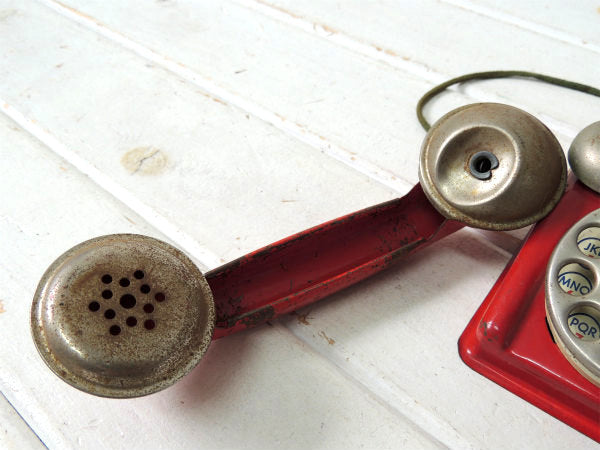 【SPEED PHONE】ティン製・おもちゃ・アンティーク・赤電話・TOY・電話機・USA