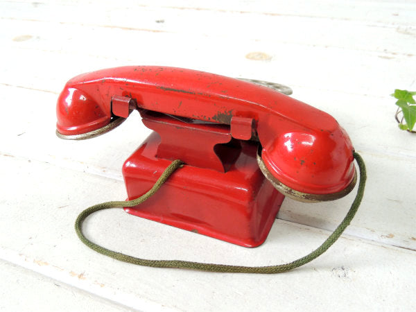 【SPEED PHONE】ティン製・おもちゃ・アンティーク・赤電話・TOY・電話機・USA