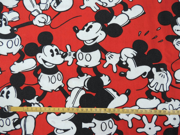 【ミッキーマウス総柄】USA!ディズニー・ヴィンテージ・ユーズドシーツ(1/2) USA
