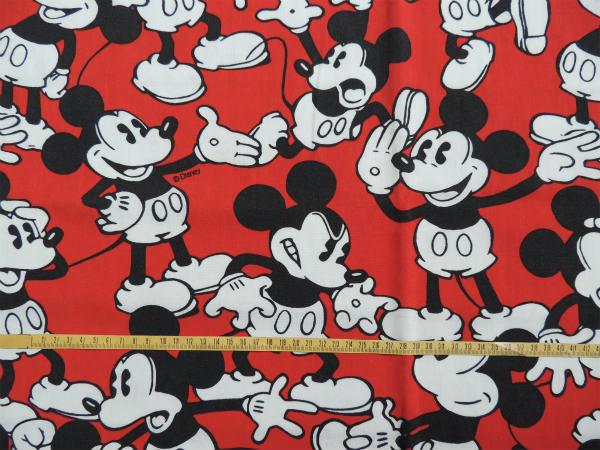 【ミッキーマウス総柄】USA!ディズニー・ヴィンテージ・ユーズドシーツ(1/2) USA