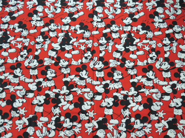 【ミッキーマウス総柄】USA!ディズニー・ヴィンテージ・ユーズドシーツ(1/2) USA