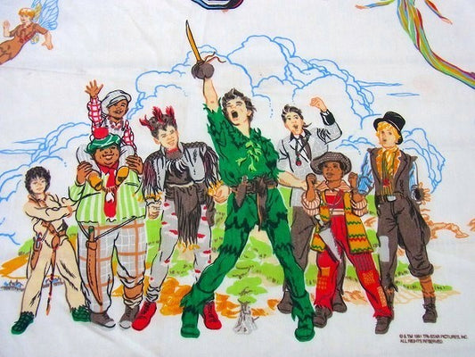 【ピーターパン】フック船長・キャラクター生地・ユーズドシーツ(ボックスタイプ)　USA