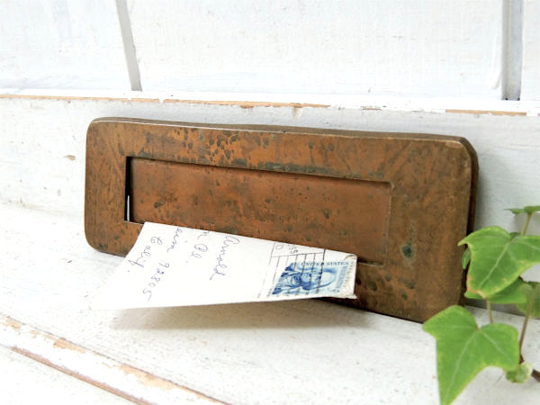 【SARGENT】真鍮製・アンティーク・レタースロット/郵便受け/レターポスト USA