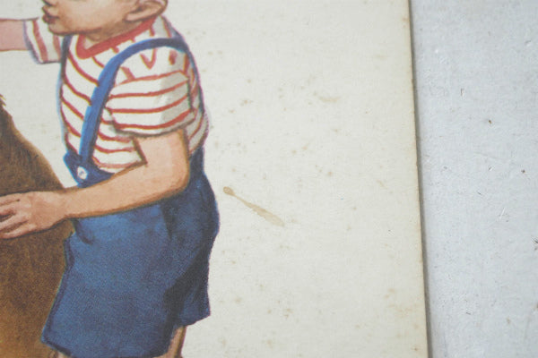 OUR FRIENDS 犬 リトグラフ 50's ヴィンテージ アートワーク ポスター 壁飾り US