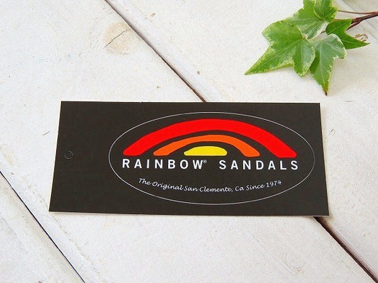 RAINBOW レインボーサンダル ステッカー サーフィン カリフォルニア ブラック 非売品 USA