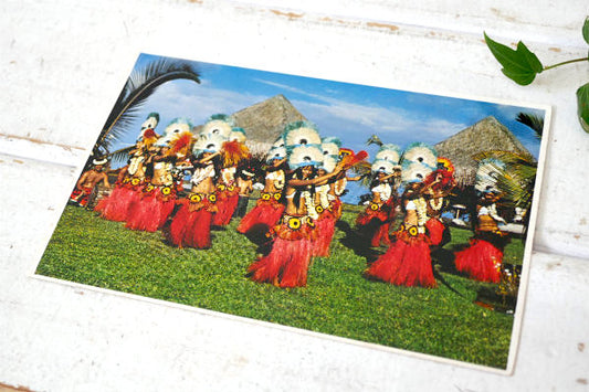 1950s・美女・ハワイ・ラブリー・タヒチアン・ダンサーズ・ビンテージ・ポストカード・ハガキ・絵葉書