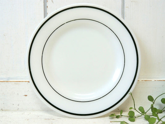 【PYREX】オールド パイレックス・グリーンライン・ビンテージ・ディナープレート 皿 食器 USA