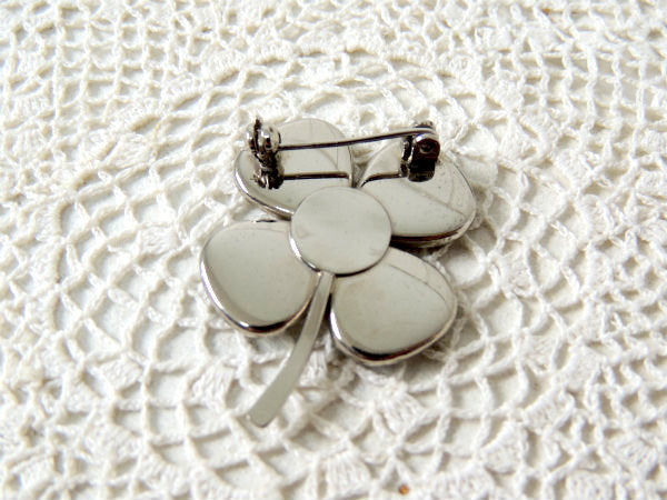 【四つ葉・クローバー】モチーフ・ヴィンテージ・ブローチ・アクセサリー