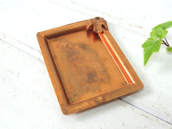 【ネイティブアメリカン】サンダーバード・銅製・ヴィンテージ・灰皿・トレイ/インディアン