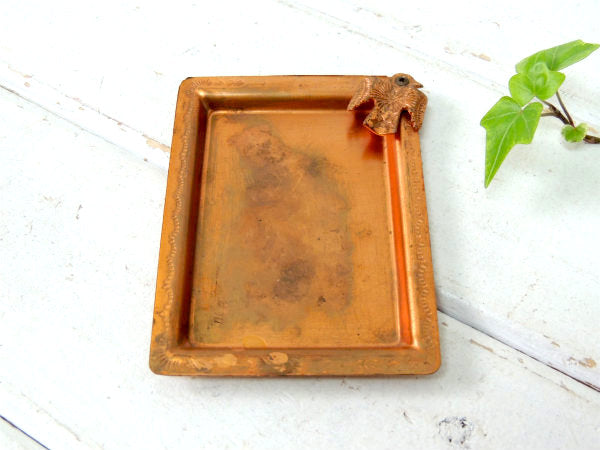 【ネイティブアメリカン】サンダーバード・銅製・ヴィンテージ・灰皿・トレイ/インディアン