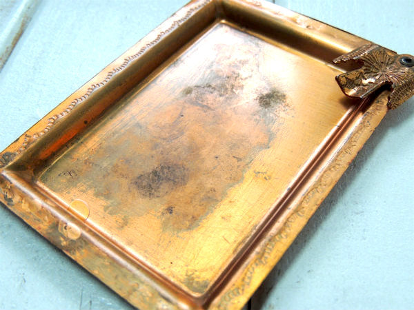 【ネイティブアメリカン】サンダーバード・銅製・ヴィンテージ・灰皿・トレイ/インディアン