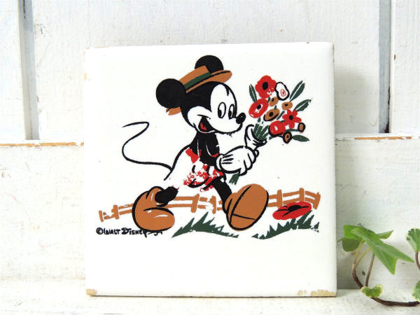 【ミッキーマウス】ディズニー・ヴィンテージ・タイル/壁飾り/インテリア USA