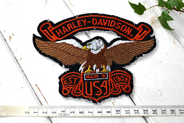 1903・USA・ハーレーダビッドソン・刺繍・イーグル・ビンテージ・ワッペン・バイカー・アクセサリー