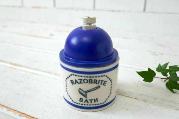 RAZOBRITE BATH セラミック 1930〜40s ヴィンテージ BARBER SHOP 男性用シェービング カミソリ 髭 陶磁器 床屋 理髪店
