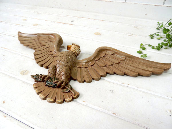 【翼を広げたイーグル】ヴィンテージ・壁飾り・ウォールデコ・鷲・USA