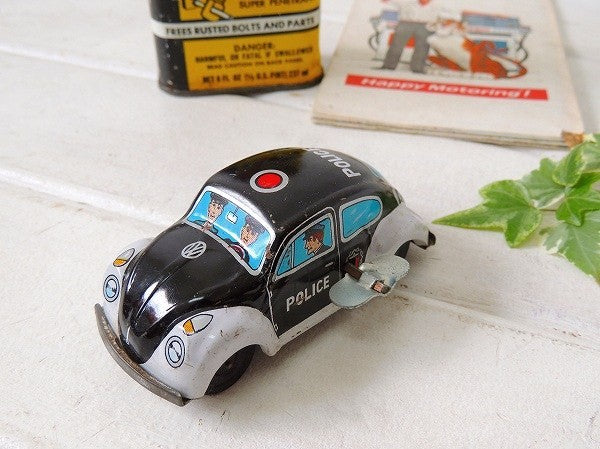 ブリキ・ミニカー ヴィンテージ・VW・フォルクスワーゲン・POLICE・ビートル・自動車