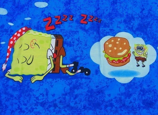 【スポンジボブ】ハンバーガー柄・ファブリック/キャラクター生地