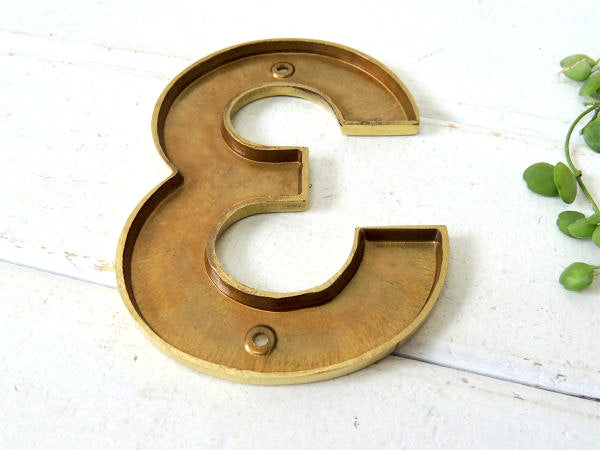 【3】数字・真鍮製・デッドストック・ヴィンテージ・ナンバーサイン・看板