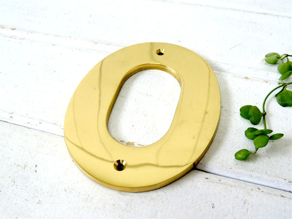 【0】数字・真鍮製・デッドストック・ヴィンテージ・ナンバーサイン・看板