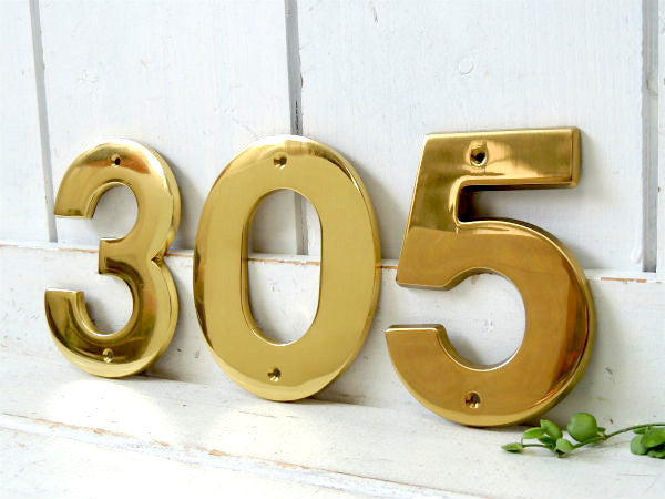 【0】数字・真鍮製・デッドストック・ヴィンテージ・ナンバーサイン・看板