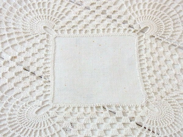 手編み クロシェレース デッドストック アンティーク ドイリー ハンドメイド USA