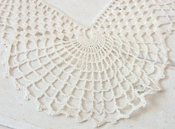 手編み クロシェレース デッドストック アンティーク ドイリー ハンドメイド USA