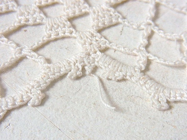 手編み クロシェレース デッドストック アンティーク ドイリー ハンドメイド USA